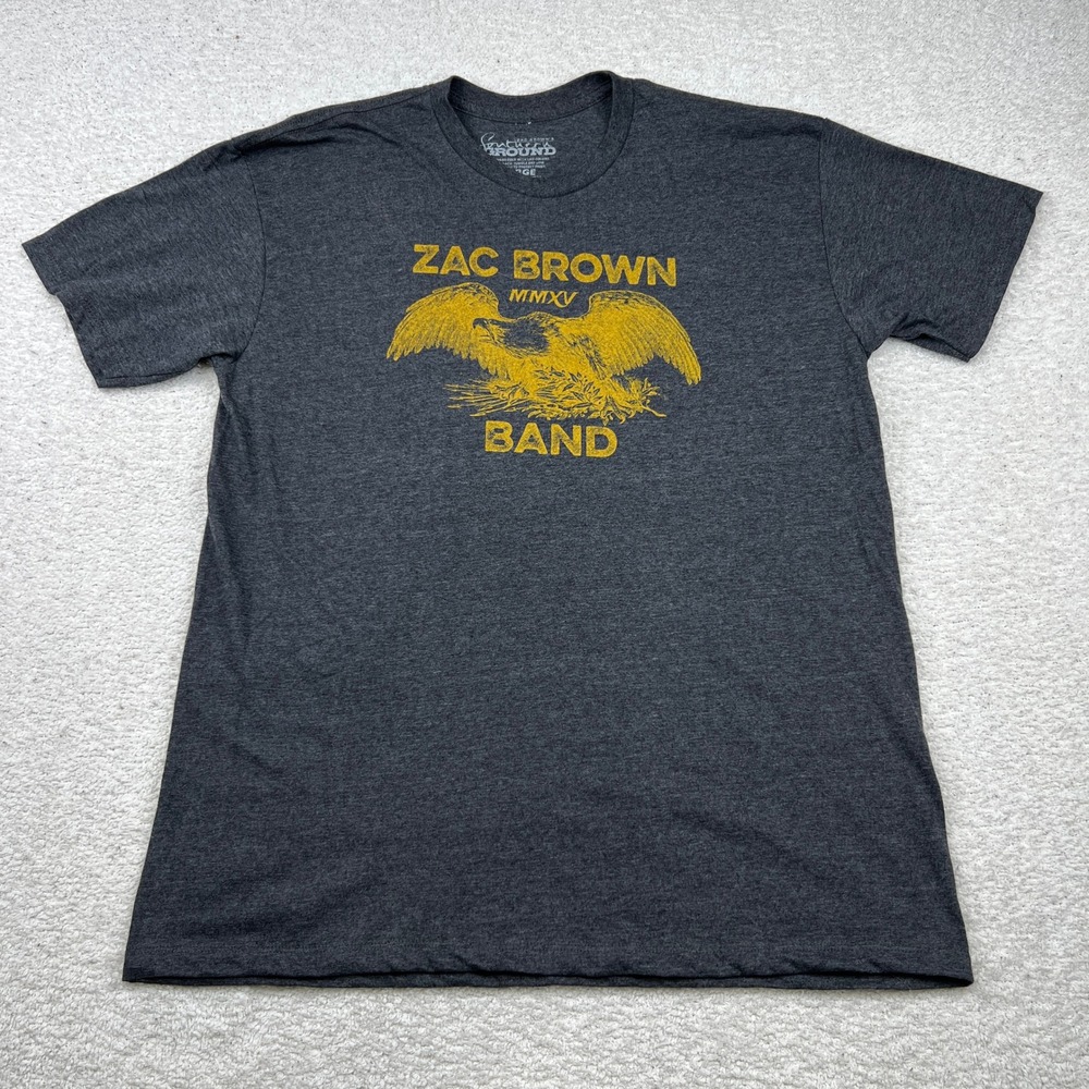 Zac Brown Band Shirt Mens XL Gray 2015 Jekyll Hyde Concert Tour Graphic Tee